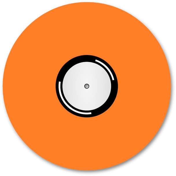Orange Vinyl Record Illustration